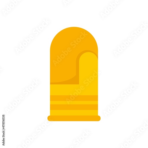 Metallurgy glove icon flat isolated vector