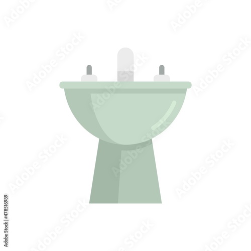 Equipment bidet icon flat isolated vector