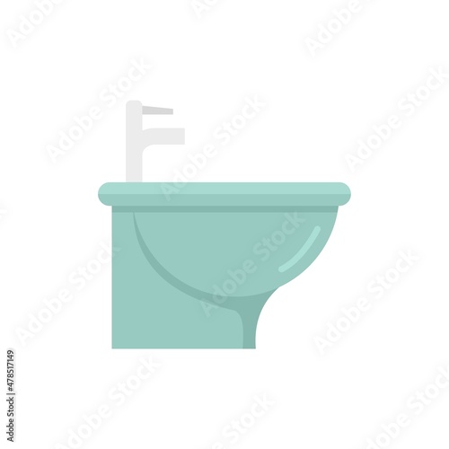 Bowl bidet icon flat isolated vector