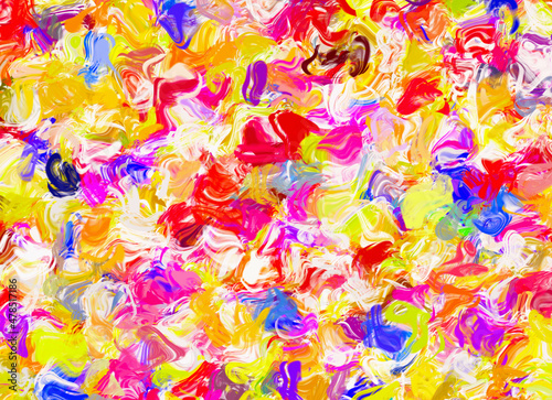 Abstract Pattern from Multicolored watercolor paint