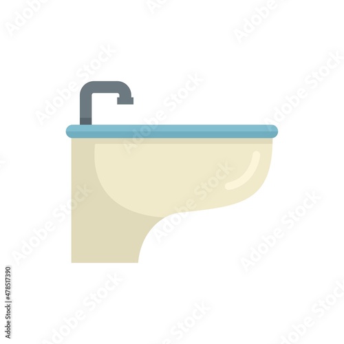Apartment bidet icon flat isolated vector