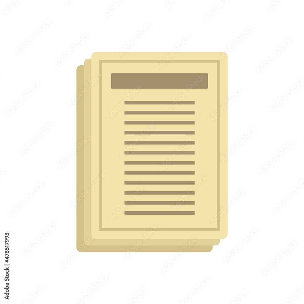 Attestation papers icon flat isolated vector Attestation papers icon flat isolated vector