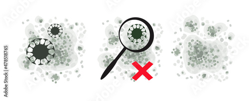 Black mold spots .Toxic mildew spores. Bacteria, microbes.