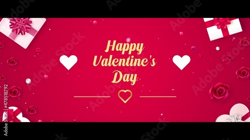 Valentine's day background with hearts 4k photo