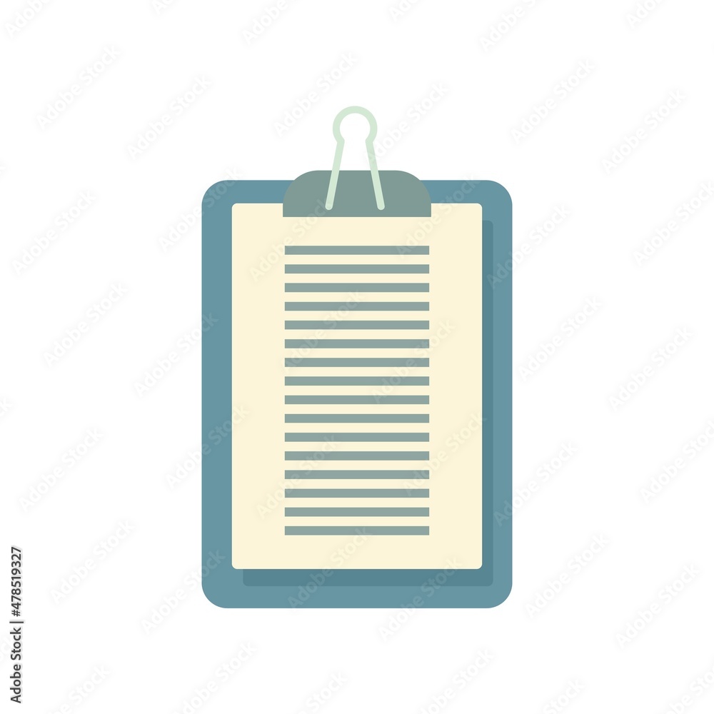 Document clipboard icon flat isolated vector Document clipboard icon flat isolated vector
