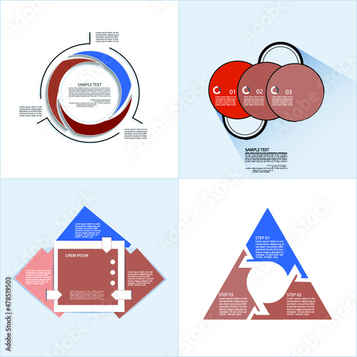 Infographic elements for annual reports