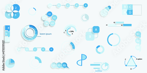 Infographic elements for annual reports