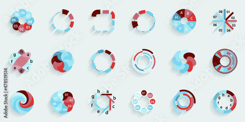 Infographic elements for annual reports