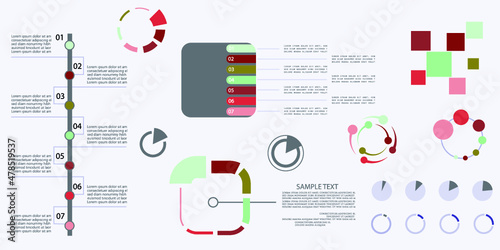 Infographic elements for annual reports