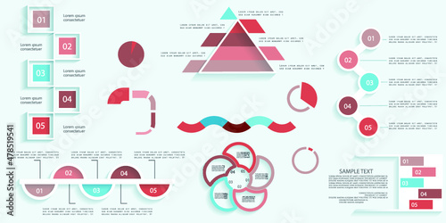 Infographic elements for annual reports