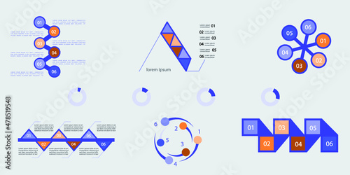Infographic elements for annual reports