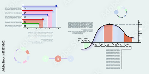 Infographic elements for annual reports
