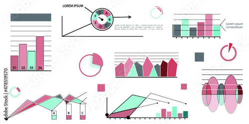 Infographic elements for annual reports