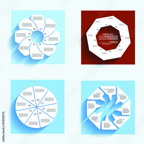 Infographic elements for annual reports