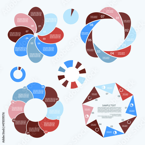 Infographic elements for annual reports