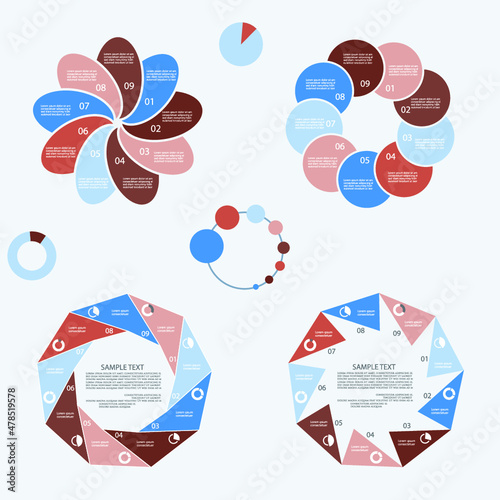 Infographic elements for annual reports