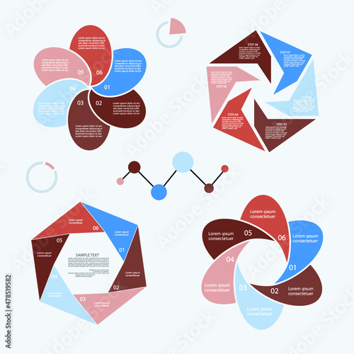 Infographic elements for annual reports