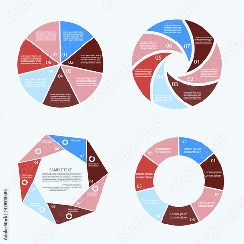 Infographic elements for annual reports