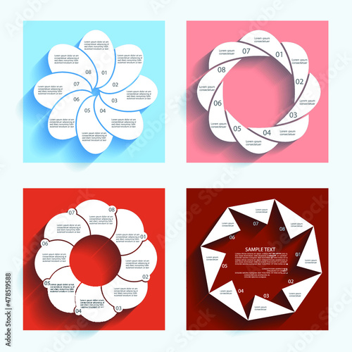 Infographic elements for annual reports