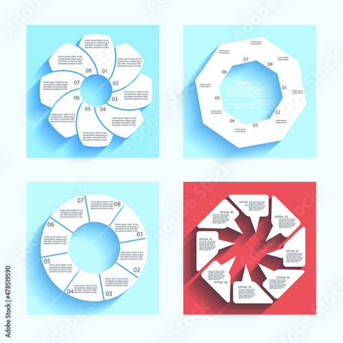 Infographic elements for annual reports