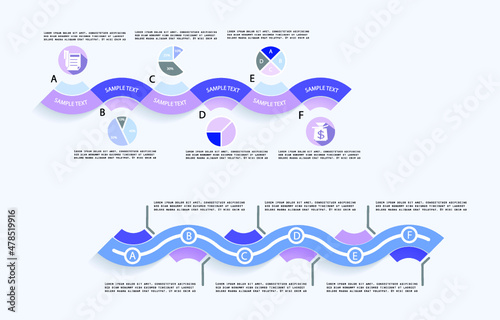 Infographic elements for annual reports