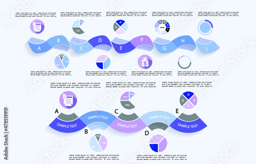Infographic elements for annual reports