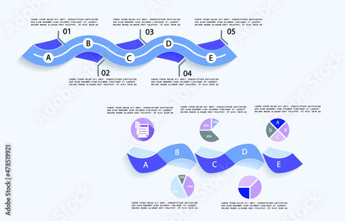 Infographic elements for annual reports