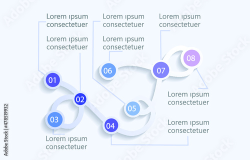 Infographic elements for annual reports