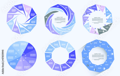 Infographic elements for annual reports
