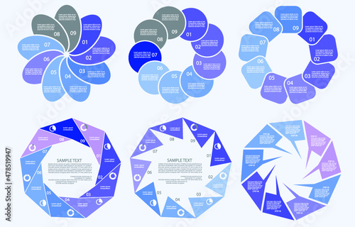 Infographic elements for annual reports
