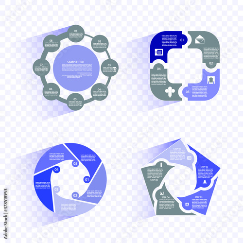 Infographic elements for annual reports
