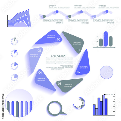 Infographic elements for annual reports