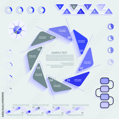 Infographic elements for annual reports