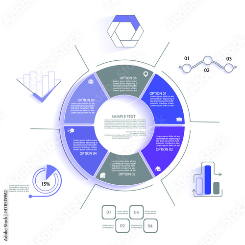 Infographic elements for annual reports