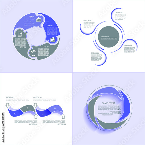 Infographic elements for annual reports