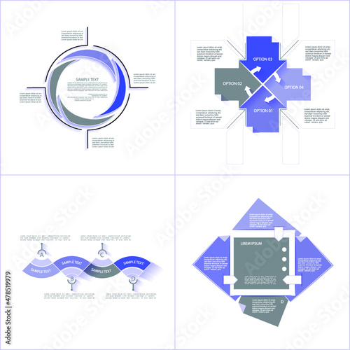 Infographic elements for annual reports