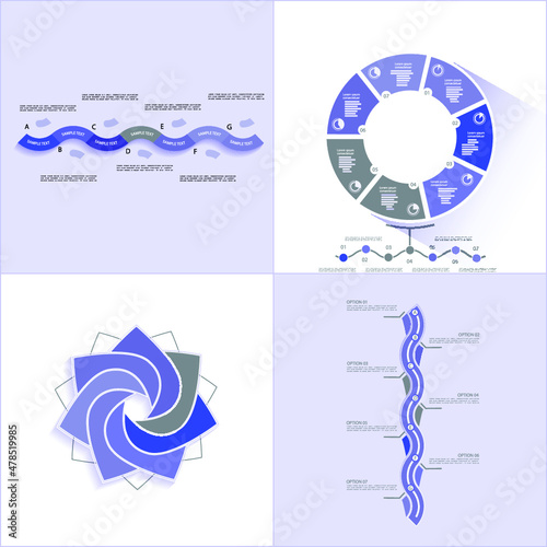 Infographic elements for annual reports