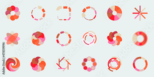 Infographic elements for annual reports