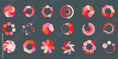 Infographic elements for annual reports