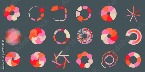 Infographic elements for annual reports