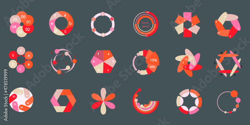 Infographic elements for annual reports
