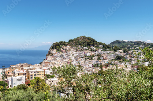 view on the characteristic town of Capri, a famous island in Italy © michele_ponzio