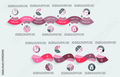 Infographic elements for annual reports