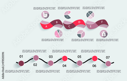 Infographic elements for annual reports
