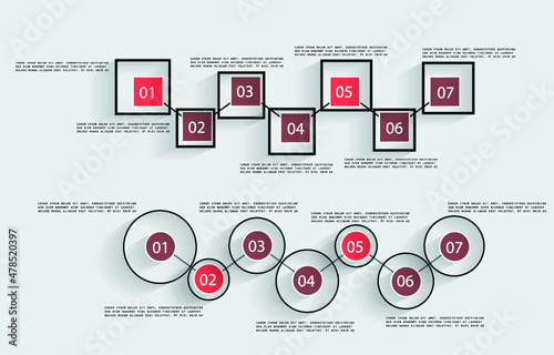 Infographic elements for annual reports