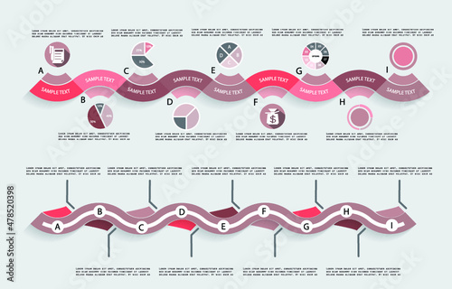 Infographic elements for annual reports