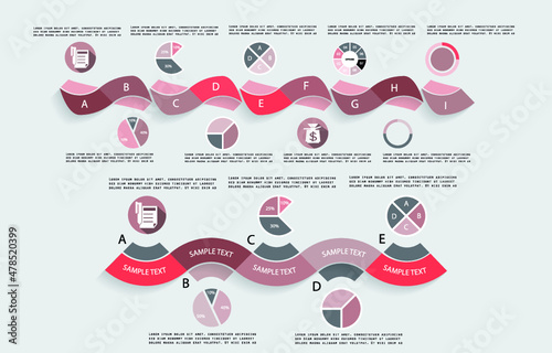 Infographic elements for annual reports