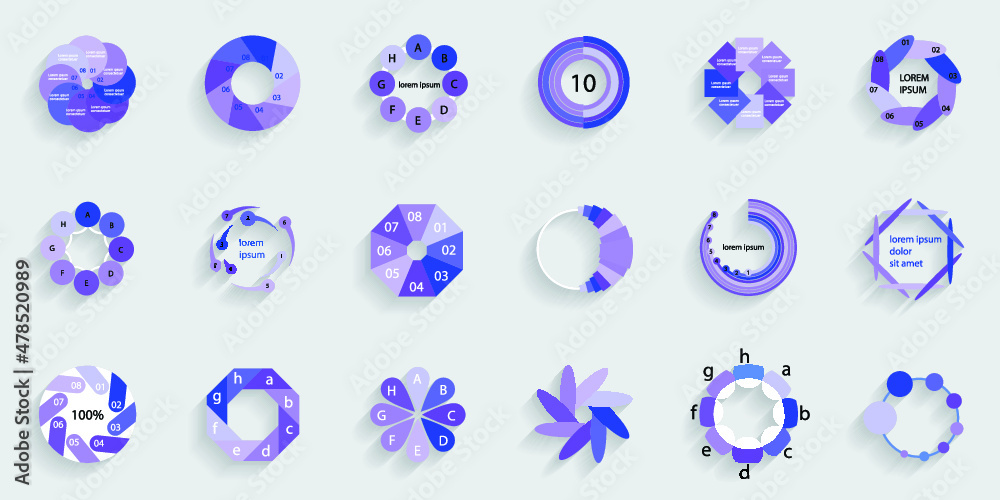 Infographic elements for annual reports Infographic elements for annual reports
