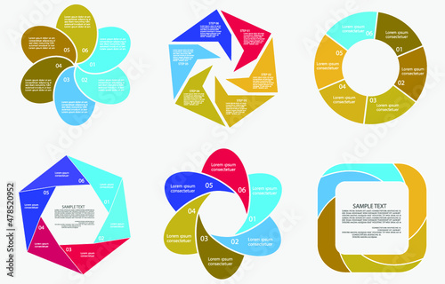 Infographic elements for annual reports