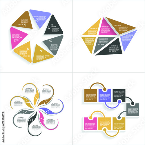 Infographic elements for annual reports